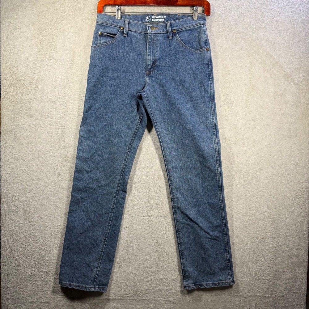 Wrangler Regular Fit Jeans Mens 31x32 Blue Advanced Comfort 47MACMT Stretch